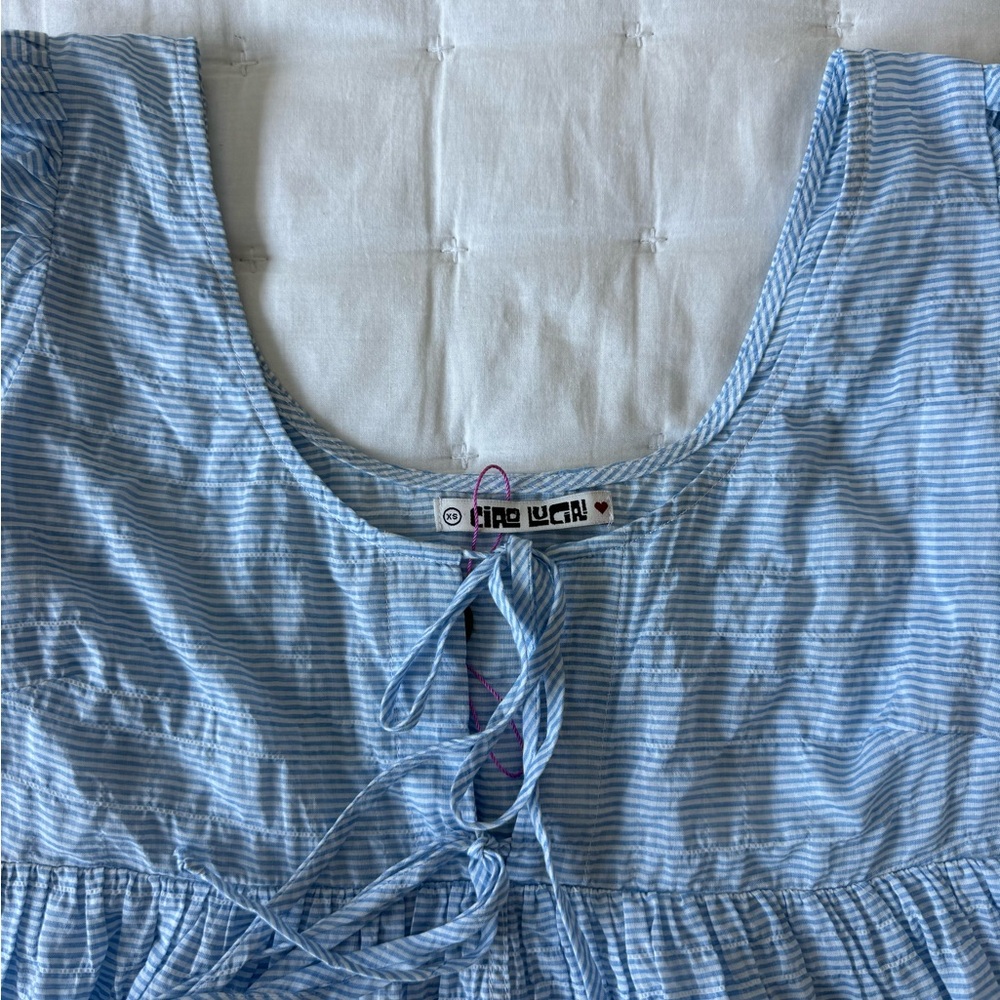 Ciao Lucia XS Benedetta Top Baby Blue Sustainable Stripe - Picture 11 of 12